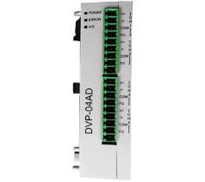 DVP04AD-S 4 Route AI, 14bit, 24V DC Power, with RS485, SLIM