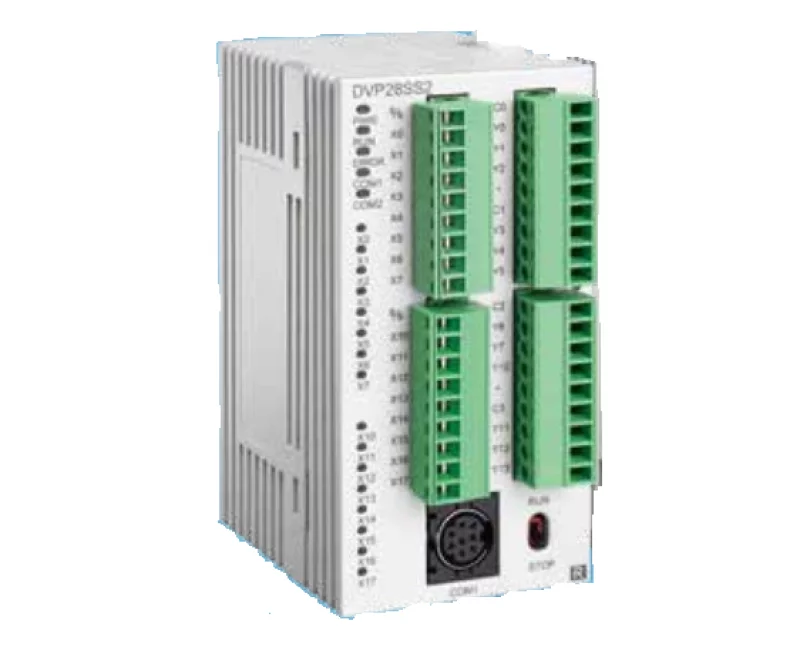 DVP28SS211T Контроллер: 16DI, 12DO (Transistor NPN), 24V DC Power, SLIM